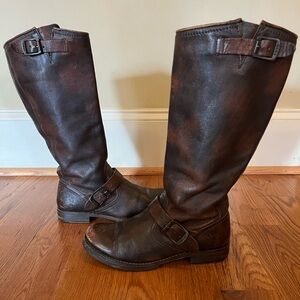 Frye Harness Tall‎ Dark Brown